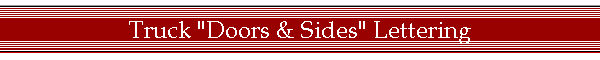Truck "Doors & Sides" Lettering