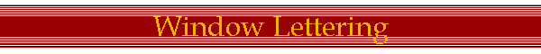 Window Lettering